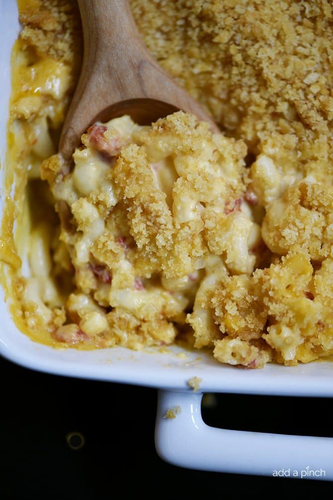 Southern Macaroni and Cheese Recipe - Macaroni and cheese makes a classic dish everyone loves. This Southern macaroni and cheese recipe is an heirloom family recipe that everyone loves! // addapinch.com