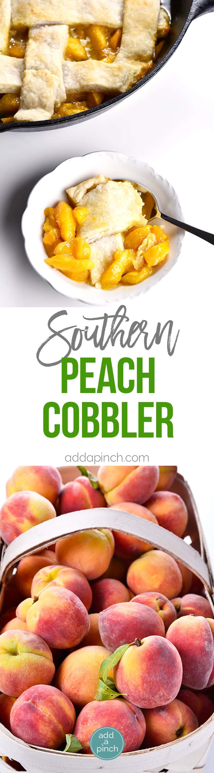 Old Fashioned Southern Peach Cobbler Recipe - Peach Cobbler Recipe – My Grandmother’s peach cobbler recipe is a traditional Southern peach cobbler! This heirloom recipe makes the best peach cobbler that has always been a staple in my family for generations. // addapinch.com