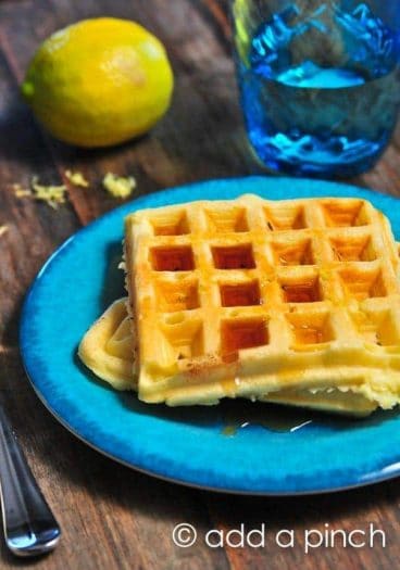 Lemon Buttermilk Waffles Recipe