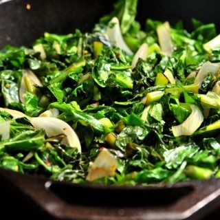 Spicy Skillet Turnip Greens Recipe