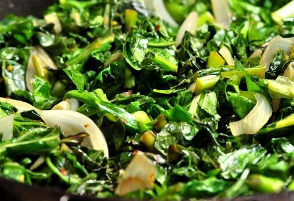 Spicy Skillet Turnip Greens Recipe