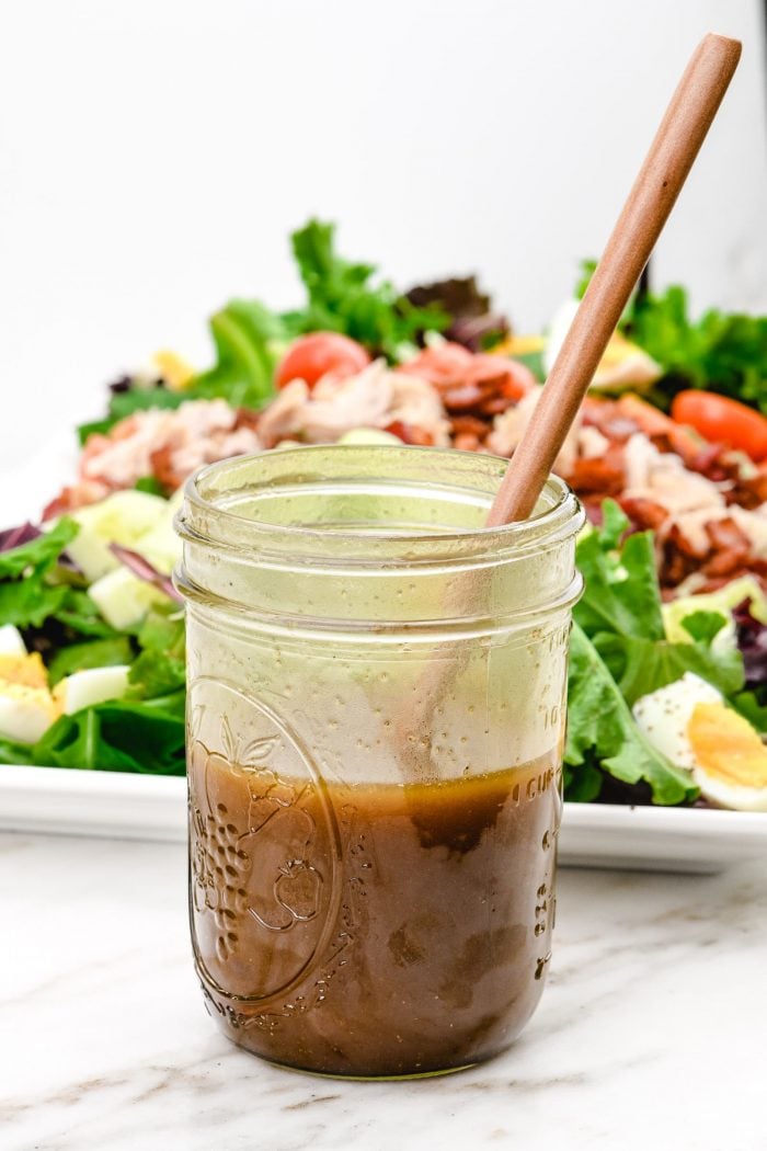 Balsamic Vinaigrette Dressing is one of the easiest and most diverse dressings. Ready in three minutes, it can be served with a salad, vegetables, or drizzled on top of fish or chicken for an amazing meal. // addapinch.com