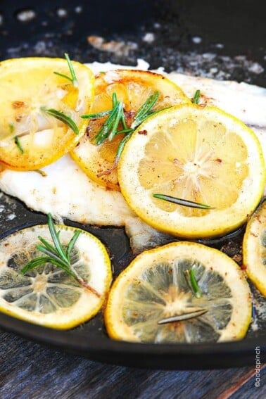 Tilapia with Browned Butter and Lemon Sauce makes a delicious, quick-fix meal for lunch or supper. Ready in 12 minutes or less.