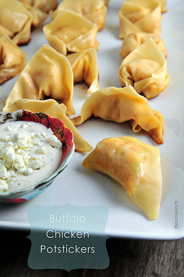 Buffalo Chicken Potstickers Recipe Cooking Add A Pinch