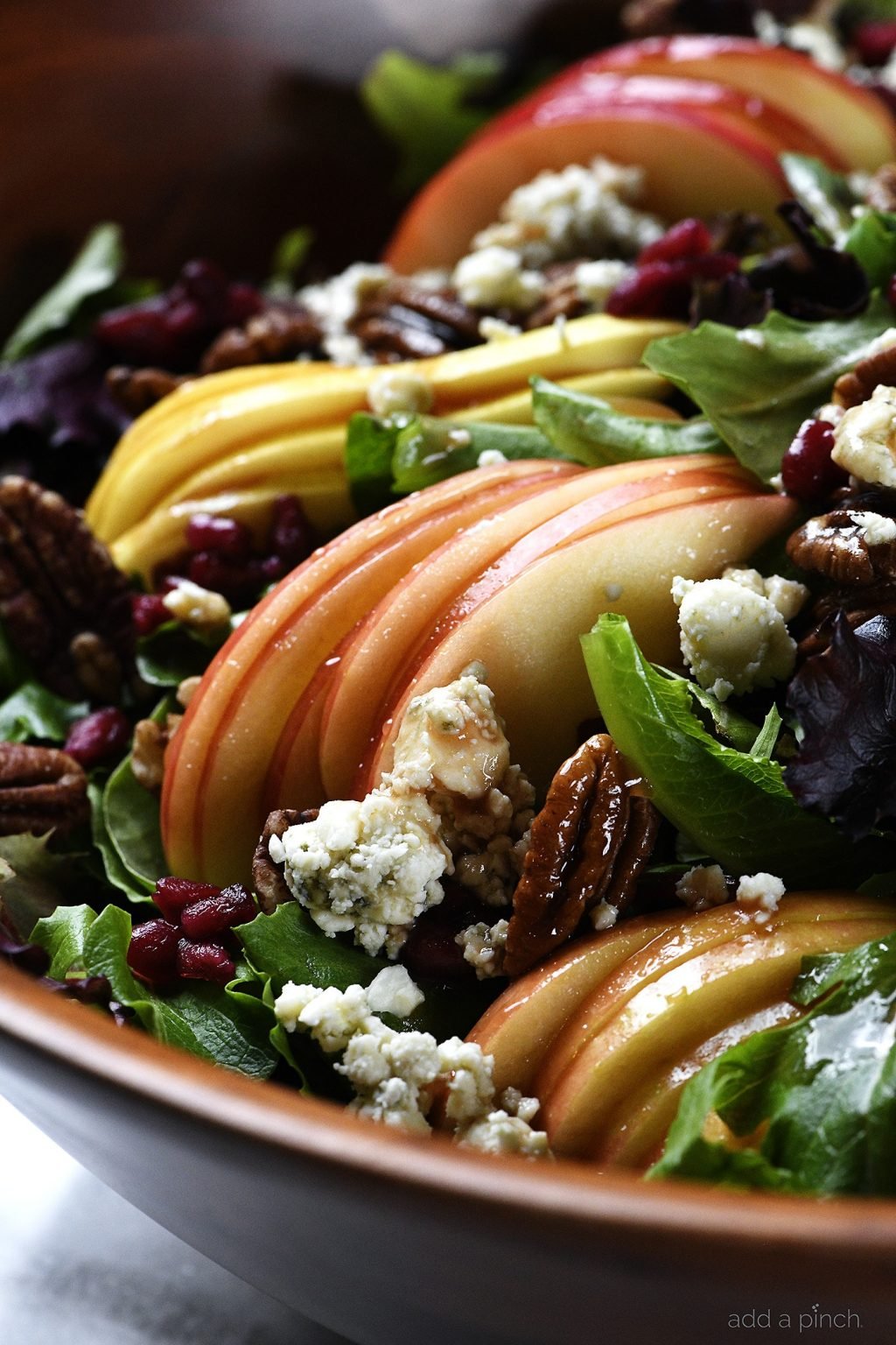 Apple Pear Salad with Pomegranate Vinaigrette - Add a Pinch