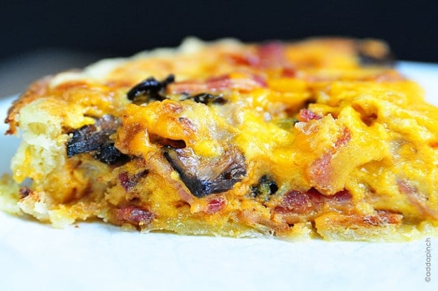 Bacon and Mushroom Quiche Recipe - Add a Pinch