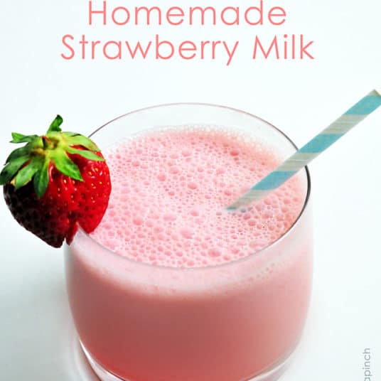 Homemade Strawberry Milk Recipe - Add a Pinch