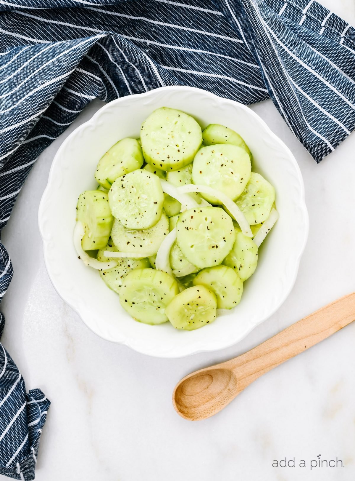Cucumber onion salad recipe add a pinch