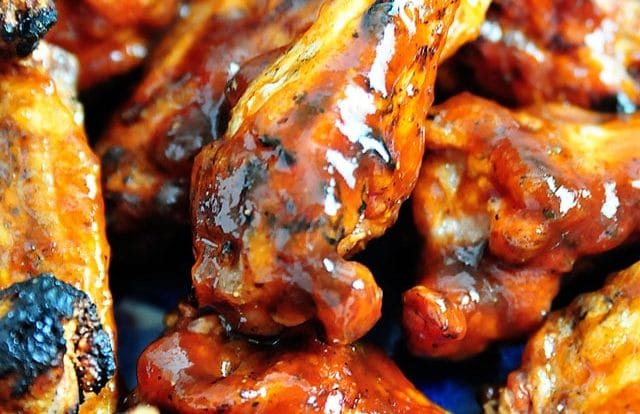 Peach BBQ Chicken Wings Recipe - Add a Pinch