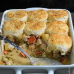 Chicken Pot Pie with Biscuit Topping // addapinch.com