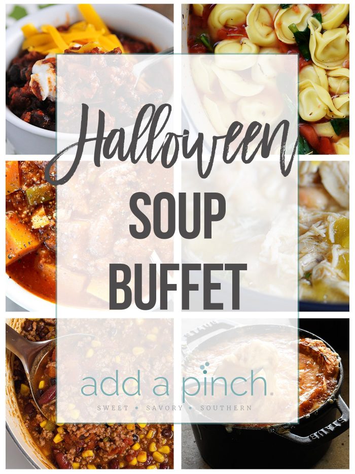 Halloween Soup Buffet - Plan a fun, festive Halloween Soup Buffet with these great menu ideas and tips. Easy, elegant entertaining at its best. // addapinch.com