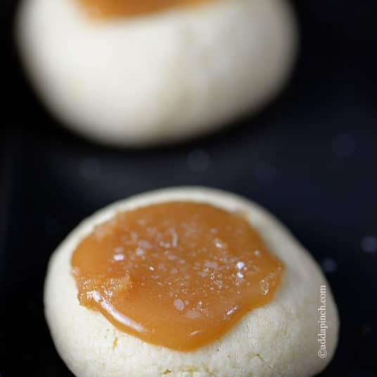 Salted Caramel Thumbprints Cookies Recipe Add A Pinch 1394