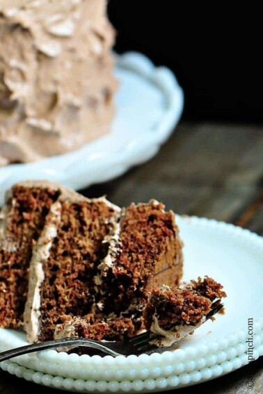 Chocolate Velvet Cake | ©addapinch.com