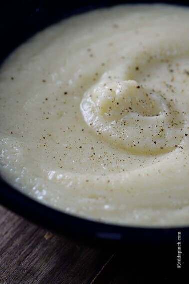 Roasted Garlic Cauliflour Puree | ©addapinch.com