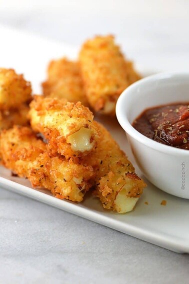 Fried Cheese Sticks Recipe | ©addapinch.com