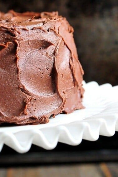 Perfect Chocolate Buttercream Frosting Recipe | ©addapinch.com