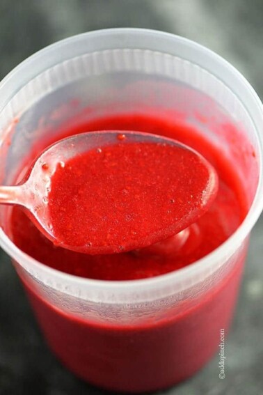 Raspberry Sauce Recipe | ©addapinch.com