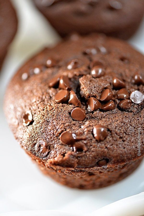Chocolate Chocolate Chip Muffins Recipe - Add a Pinch