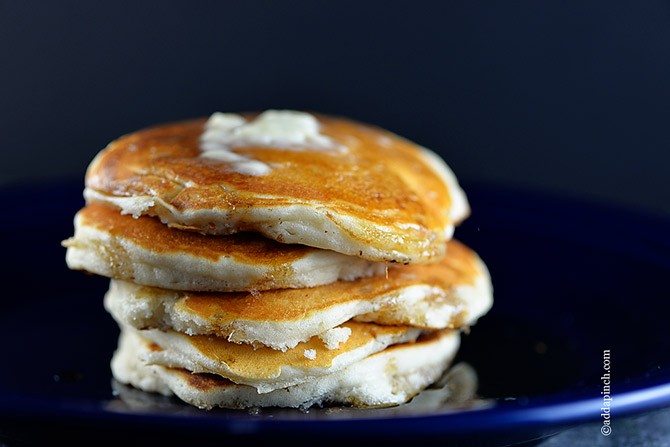 Perfect Buttermilk Pancakes Recipe | ©addapinch.com