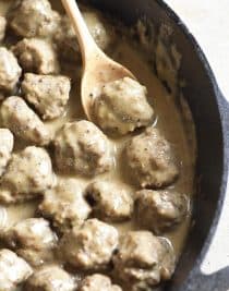 Swedish Meatballs Recipe - Swedish meatballs make a delicious dish served as an appetizer or as a main meal. This family recipe is made from scratch and is a favorite! // addapinch.com