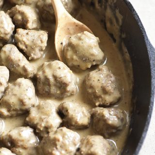 Swedish Meatballs Recipe - Swedish meatballs make a delicious dish served as an appetizer or as a main meal. This family recipe is made from scratch and is a favorite! // addapinch.com