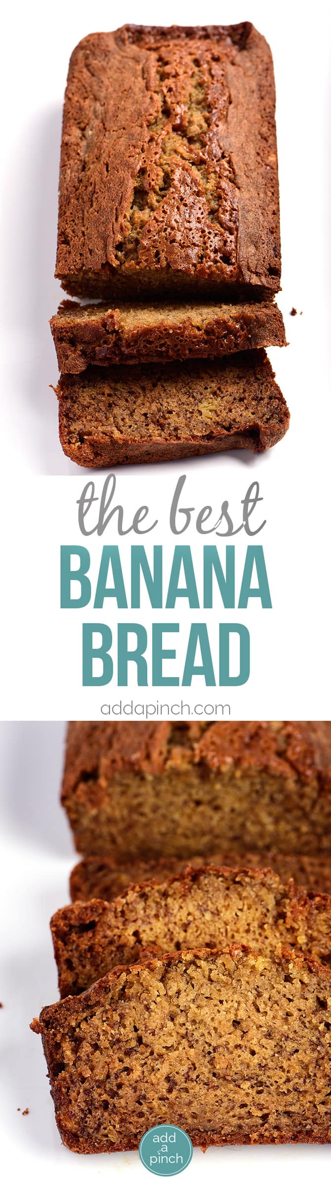 The Best Banana Bread Recipe - An updated classic banana bread recipe that makes a moist, tender banana bread every time. Made with simple ingredients this easy banana bread recipe is always favorite! // addapinch.com