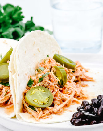 Salsa chicken makes a staple recipe that I turn to week in and week out! Made of just two ingredients, this simple salsa chicken recipe is great in so many dishes! // addapinch.com