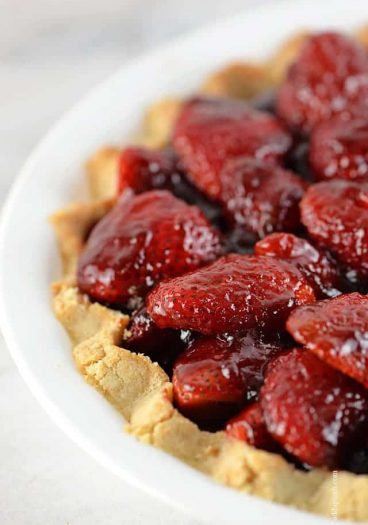 Strawberry Pie Recipe | ©addapinch.com