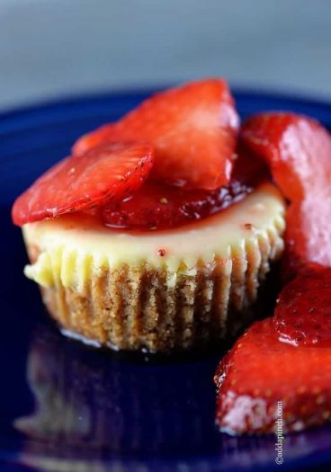 Mini New York Cheesecake Recipe from addapinch.com