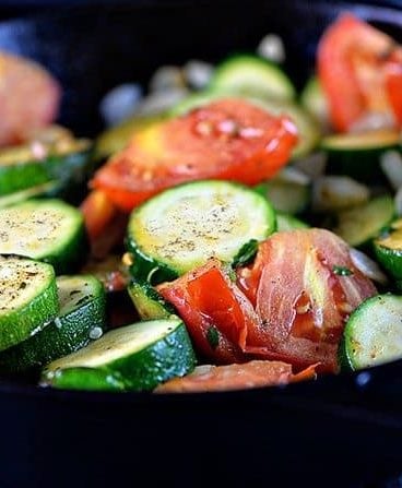 Zucchini recipes are great year-round, but especially throughout the summer. This easy skillet zucchini recipe brings a stir fry flair to a weeknight favorite side dish! // addapinch.com