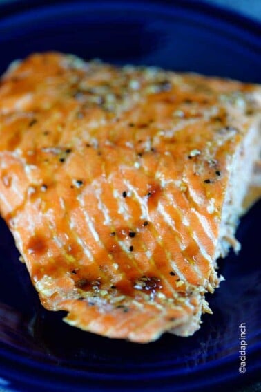 Teriyaki Glazed Salmon Recipe from addapinch.com