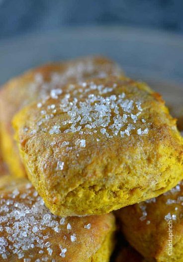 Sweet Pumpkin Biscuits Recipe from addapinch.com