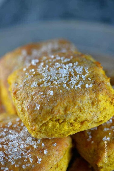 Sweet Pumpkin Biscuits Recipe from addapinch.com