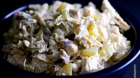 Chicken Salad with Pickles Recipe from addapinch.com