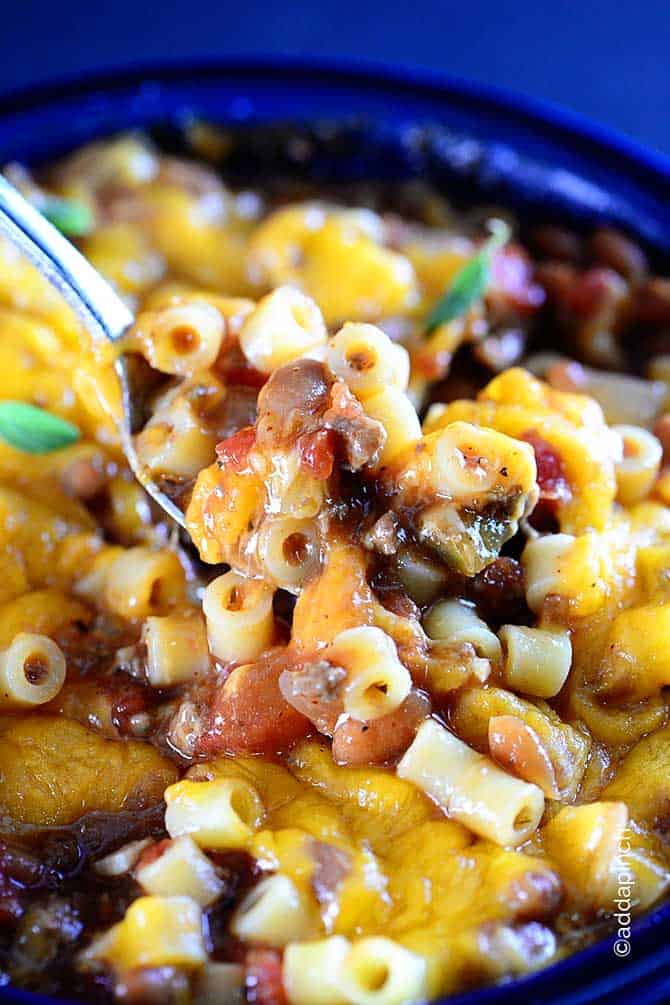 Chili Pasta Skillet Recipe - Add a Pinch