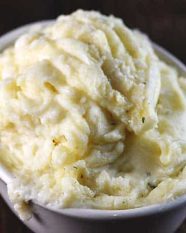 Boursin Mashed Potatoes Recipe from addapinch.com