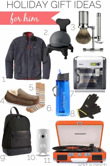 Holiday Gift Ideas for Him 2014 from addapinch.com