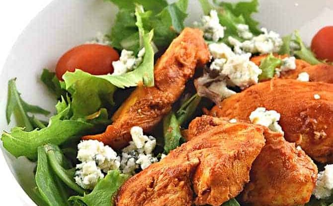 Buffalo Chicken Salad Recipe from addapinch.com