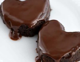 Chocolate Cake Hearts Recipe from addapinch.com