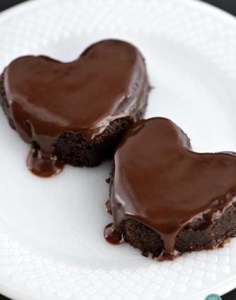 Chocolate Cake Hearts Recipe from addapinch.com