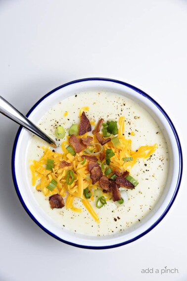 Baked Potato Soup Recipe - Cooking | Add a Pinch | Robyn Stone