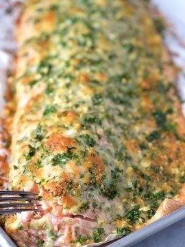 Baked Salmon with Parmesan Herb Crust Recipe