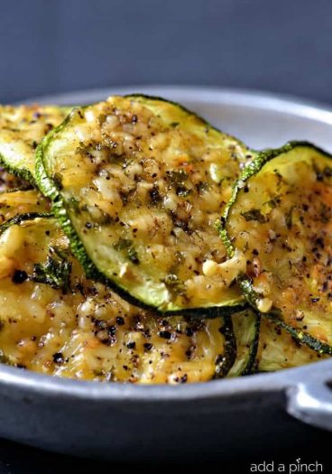 Parmesan and Black Pepper Zucchini Chips Recipe from addapinch.com
