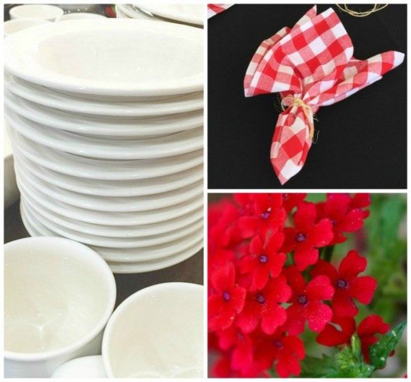 Simple Summer Cookout -Table collage