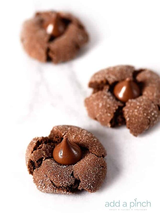 Chocolate Peanut Butter Blossoms Cookies Recipe Story Add a Pinch