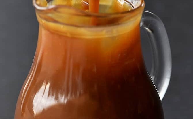 Salted Caramel Sauce Recipe - The absolute best salted caramel sauce recipe that I have ever tasted! Smooth, creamy and perfect every single time! // addapinch.com