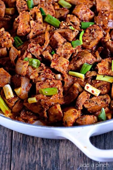This General Tsos Chicken Recipe brings a favorite take-out dish home! So quick and easy and ready in less than 30 minutes! // addapinch.com