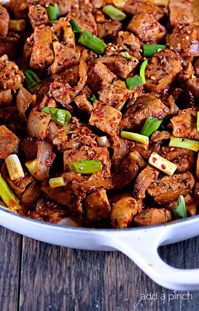 This General Tsos Chicken Recipe brings a favorite take-out dish home! So quick and easy and ready in less than 30 minutes! // addapinch.com