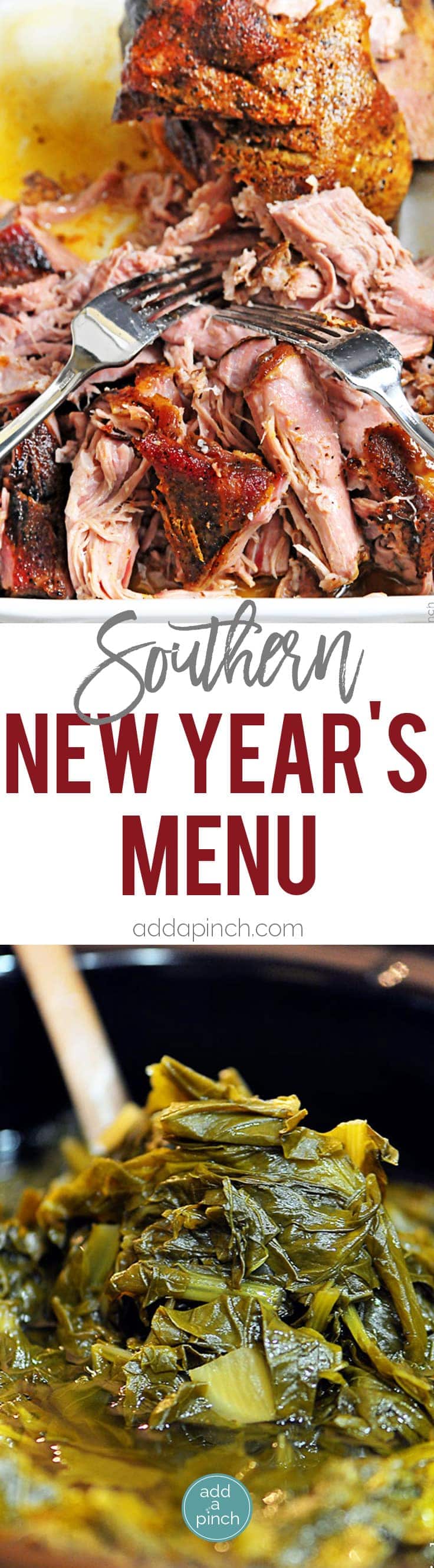 Southern New Year's Menu - Southern New Year's Menu perfect for celebrating the first day of the new year! Said to bring money, luck and prosperity in the new year! // addapinch.com