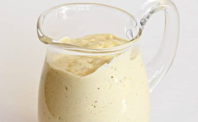 Classic Caesar Salad Dressing - Classic Caesar Dressing is creamy and delicious! A restaurant-style caesar salad dressing made at home! // addapinch.com